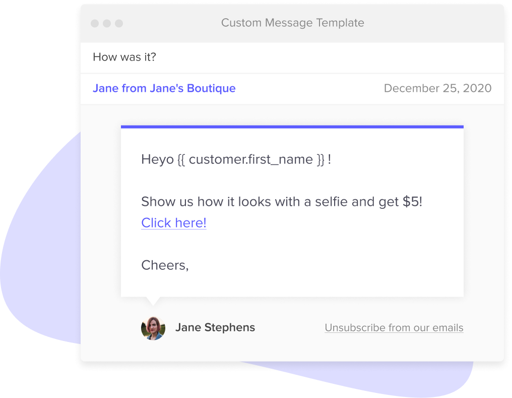 Customizable messages