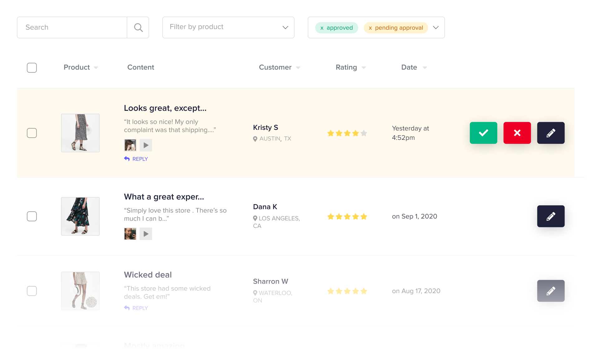 Editor ui