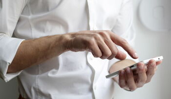Man searching on phone