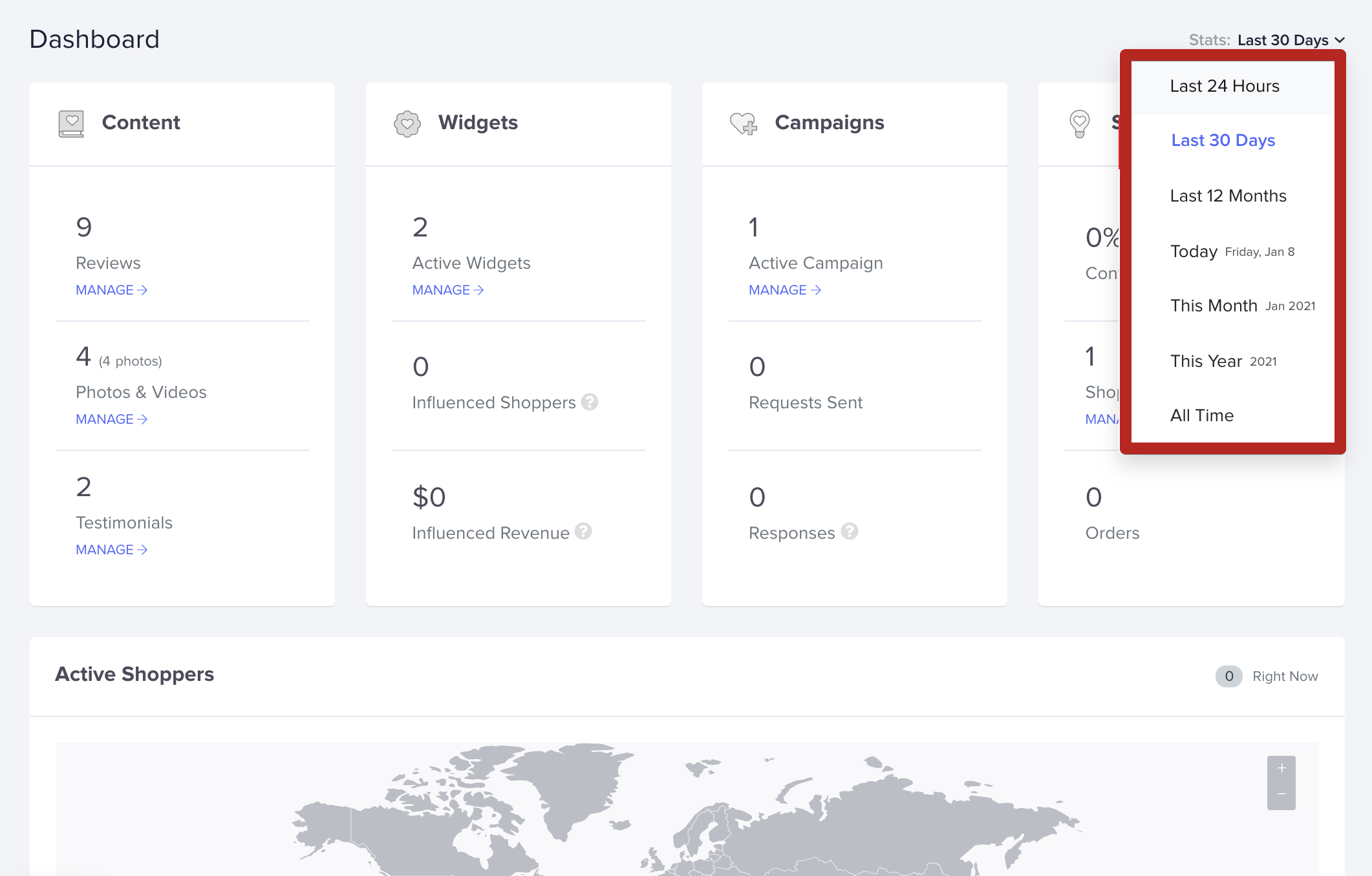 Dashboard Stats Days Dashboard Stats Days