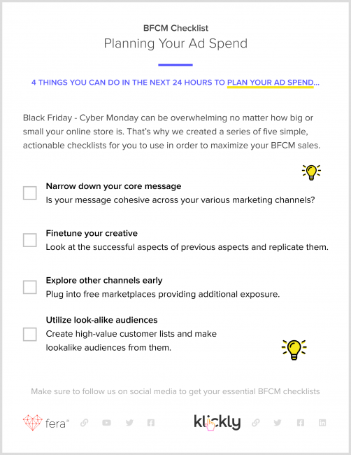 Black Friday Cyber Monday Checklist Planning Ad Spend 502x650