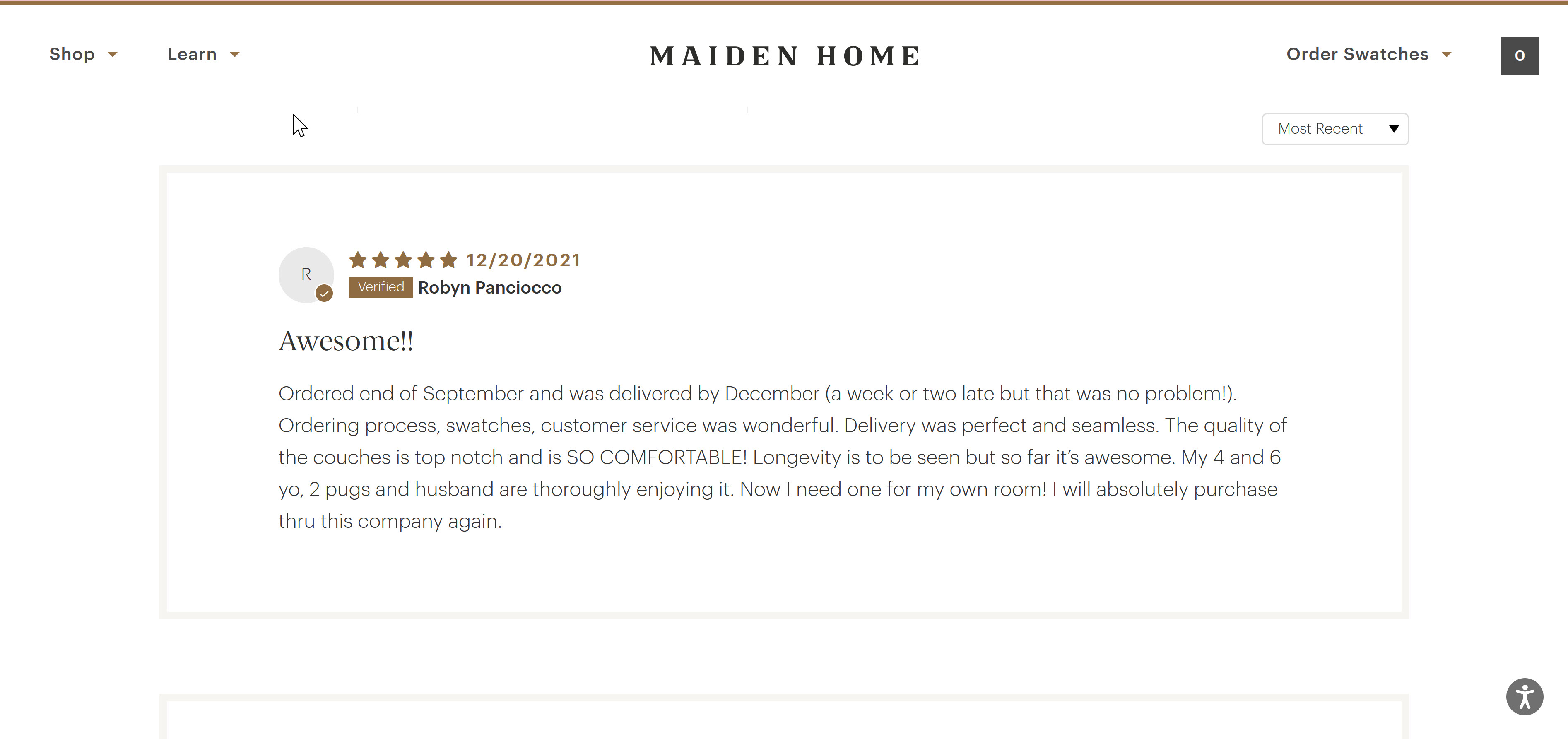 maiden home reviews