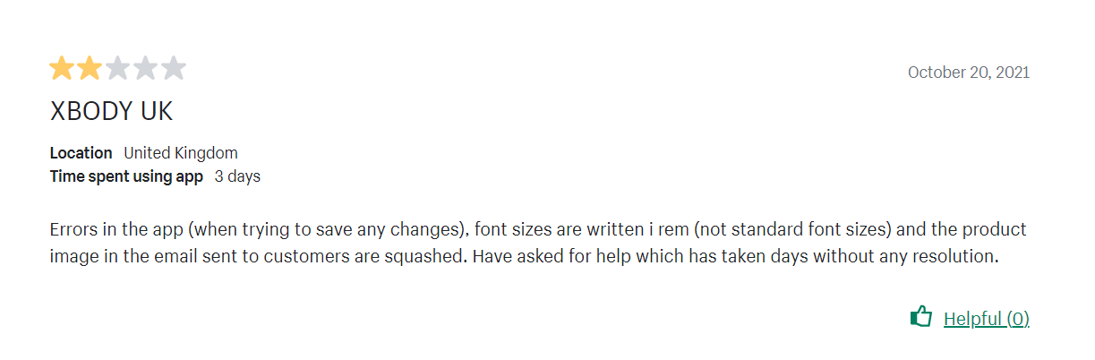 2 Star Opinew Review