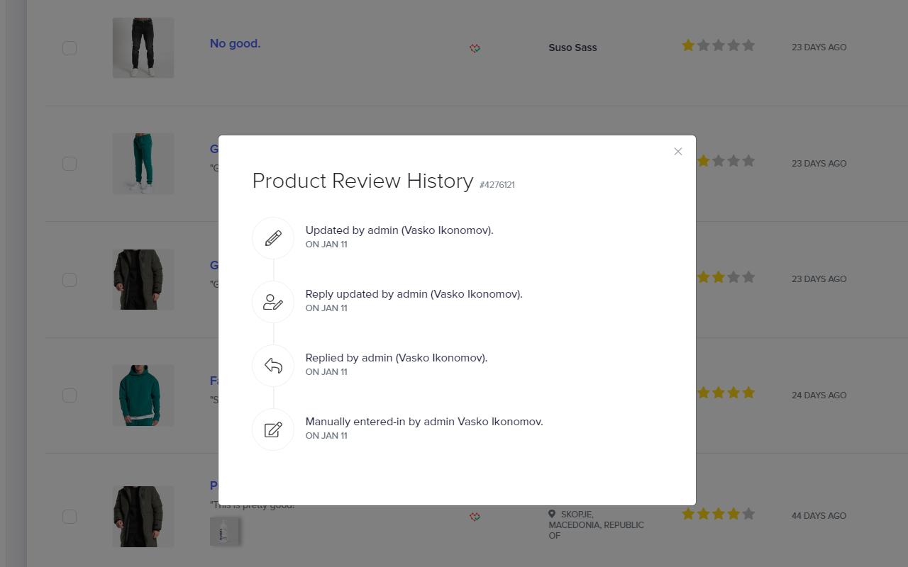 “Review History” Feature “Review History” Feature