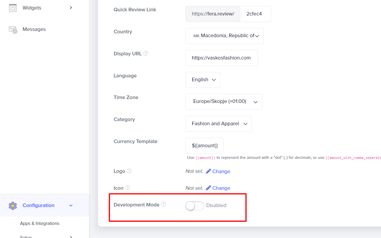 Development Flag Mode Development Flag Mode