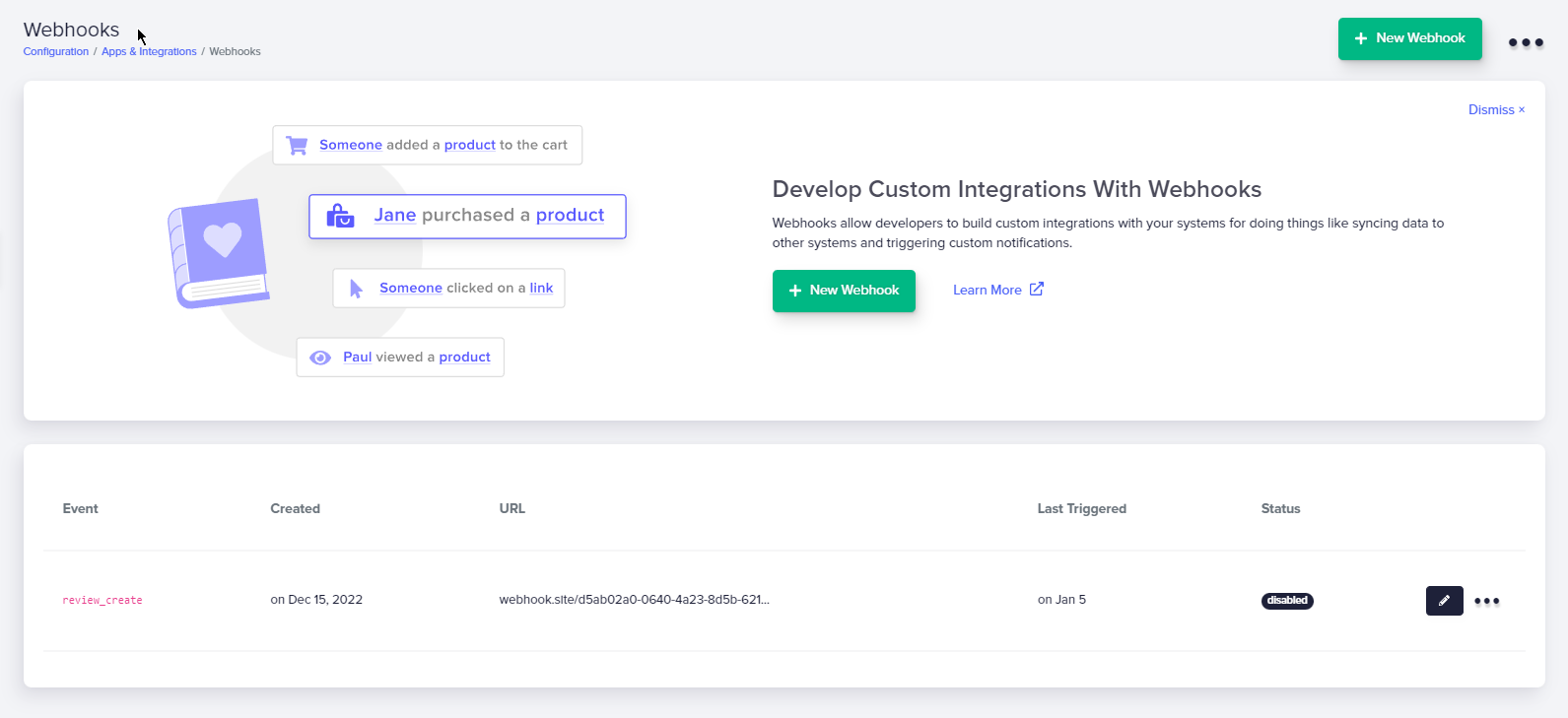 Custom Webhooks Custom Webhooks