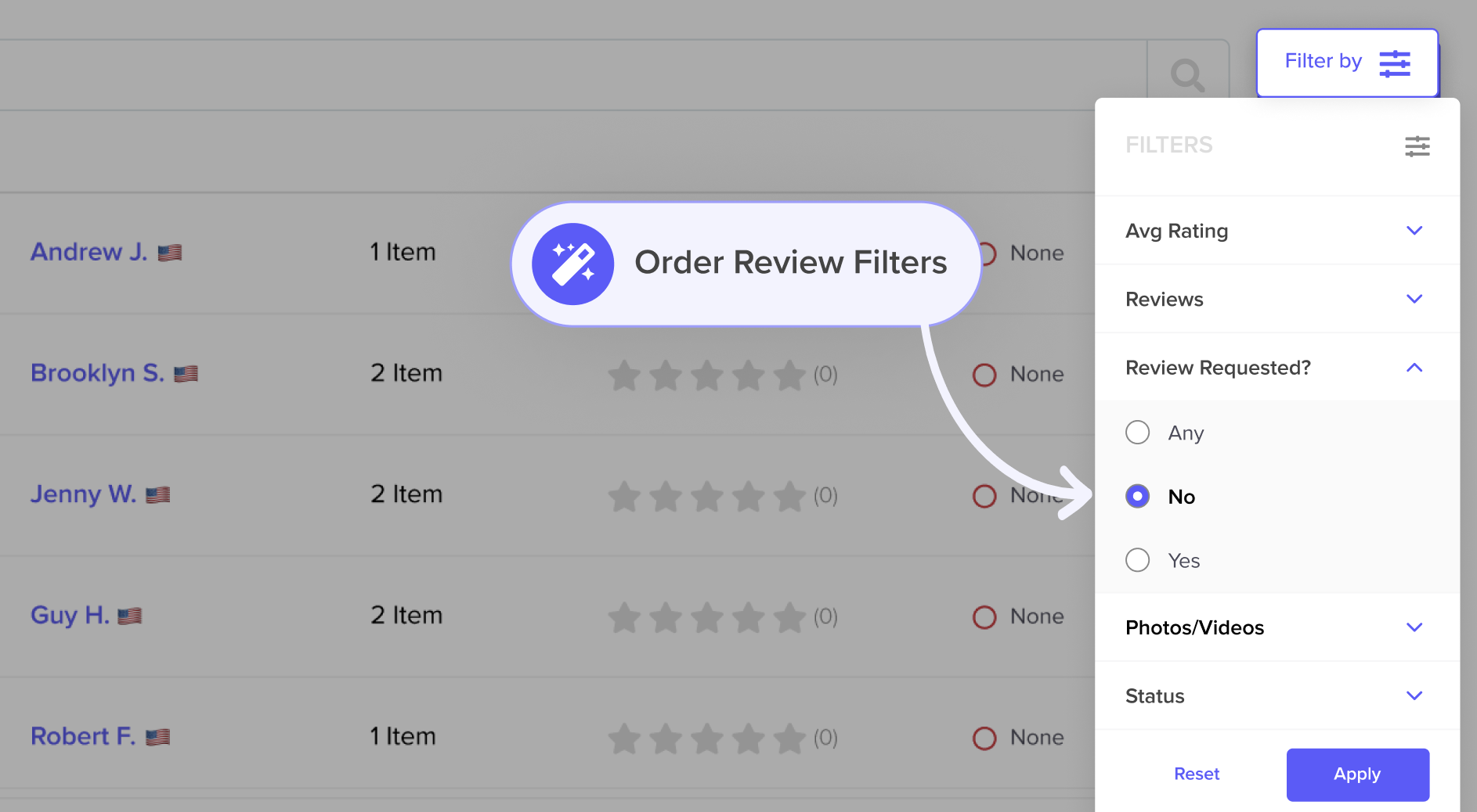 Find Orders That Haven't Been Reviewed