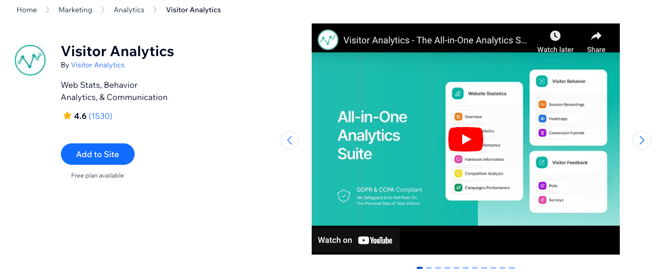 Visitor Analytics Visitor Analytics