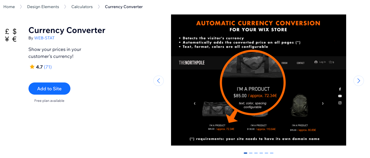 Web-Stat Currency Converter Web-Stat Currency Converter
