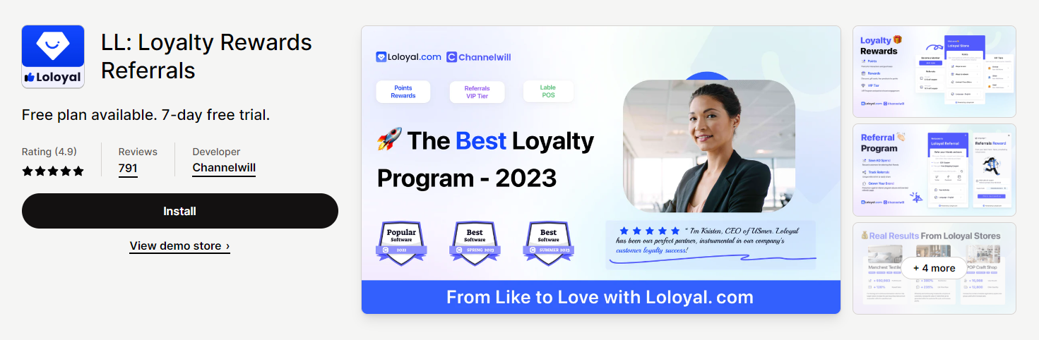 Loloyal Listing Screenshot