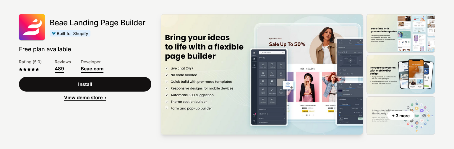 Beae Landing Page Builder Beae Landing Page Builder