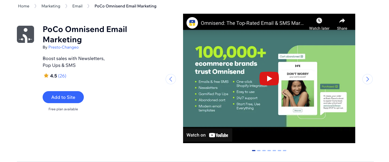 PoCo Omnisend Email Marketing