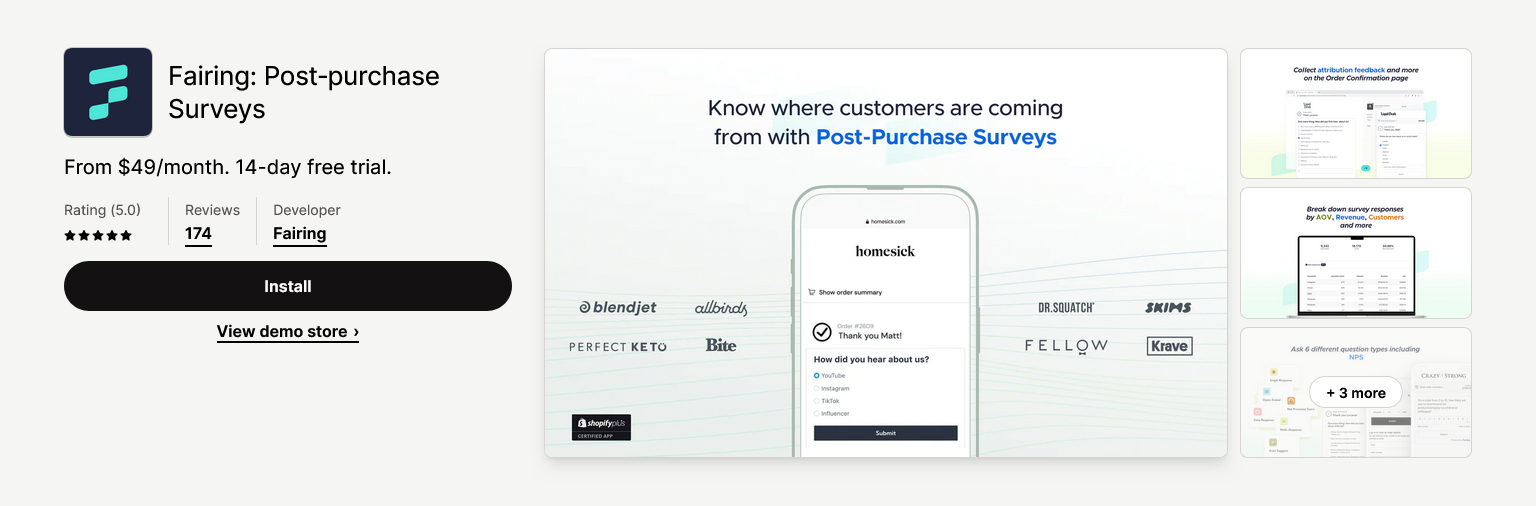 Fairing: Post‑purchase Surveys Fairing: Post‑purchase Surveys