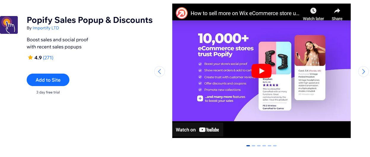 best wix apps for clothing stores