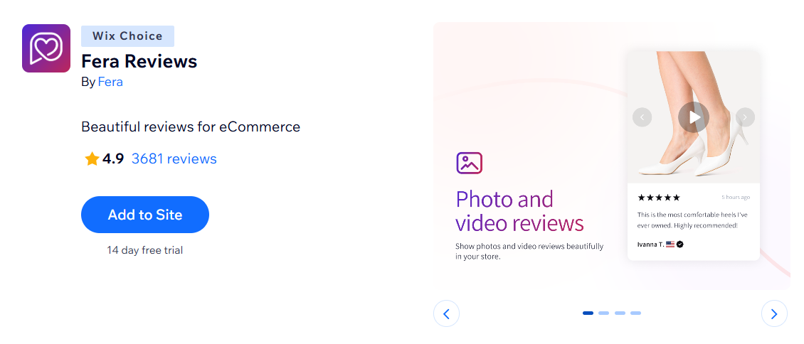 Fera Product Reviews App - Wix Fera Product Reviews App - Wix