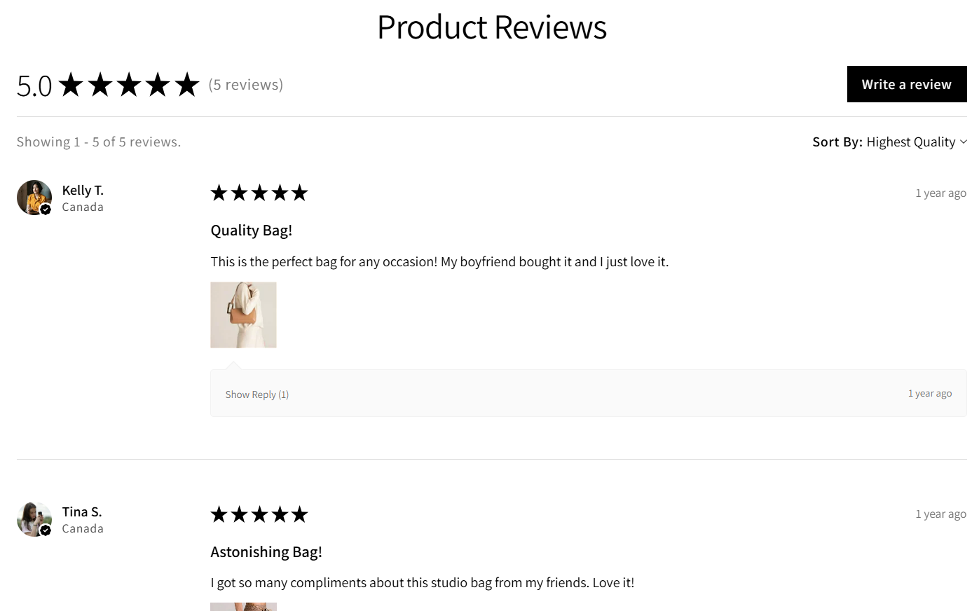 Product Reviews Widget