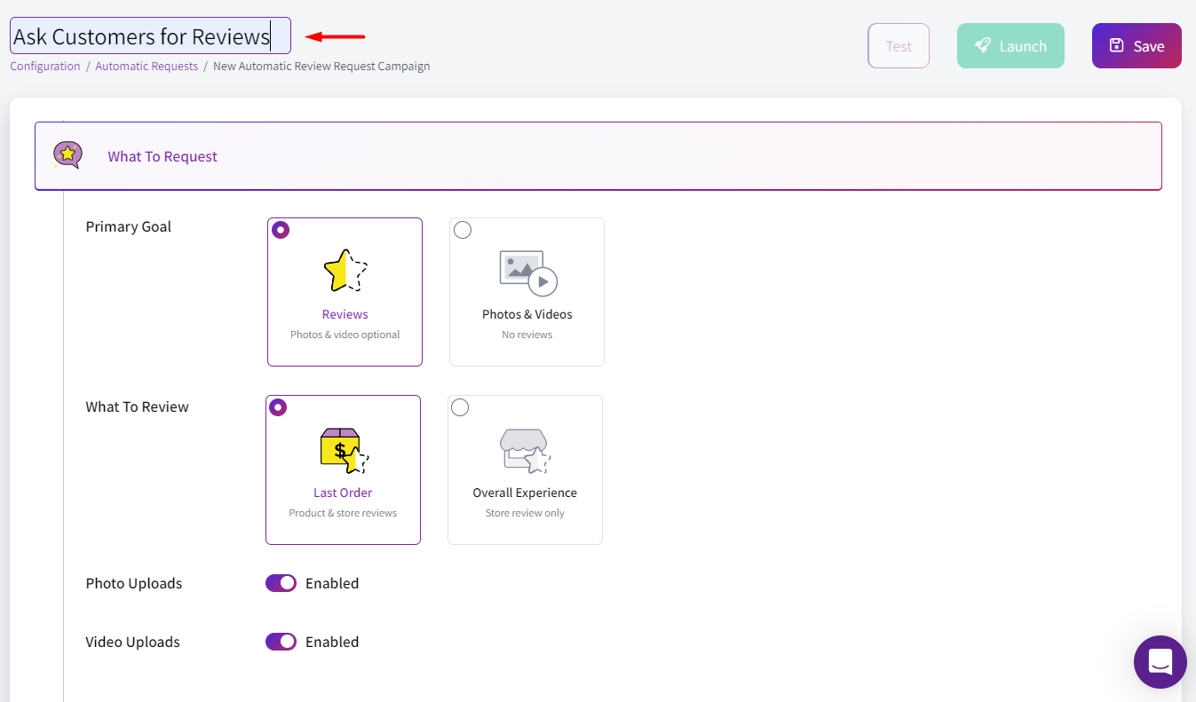 Ask Customers For Reviews