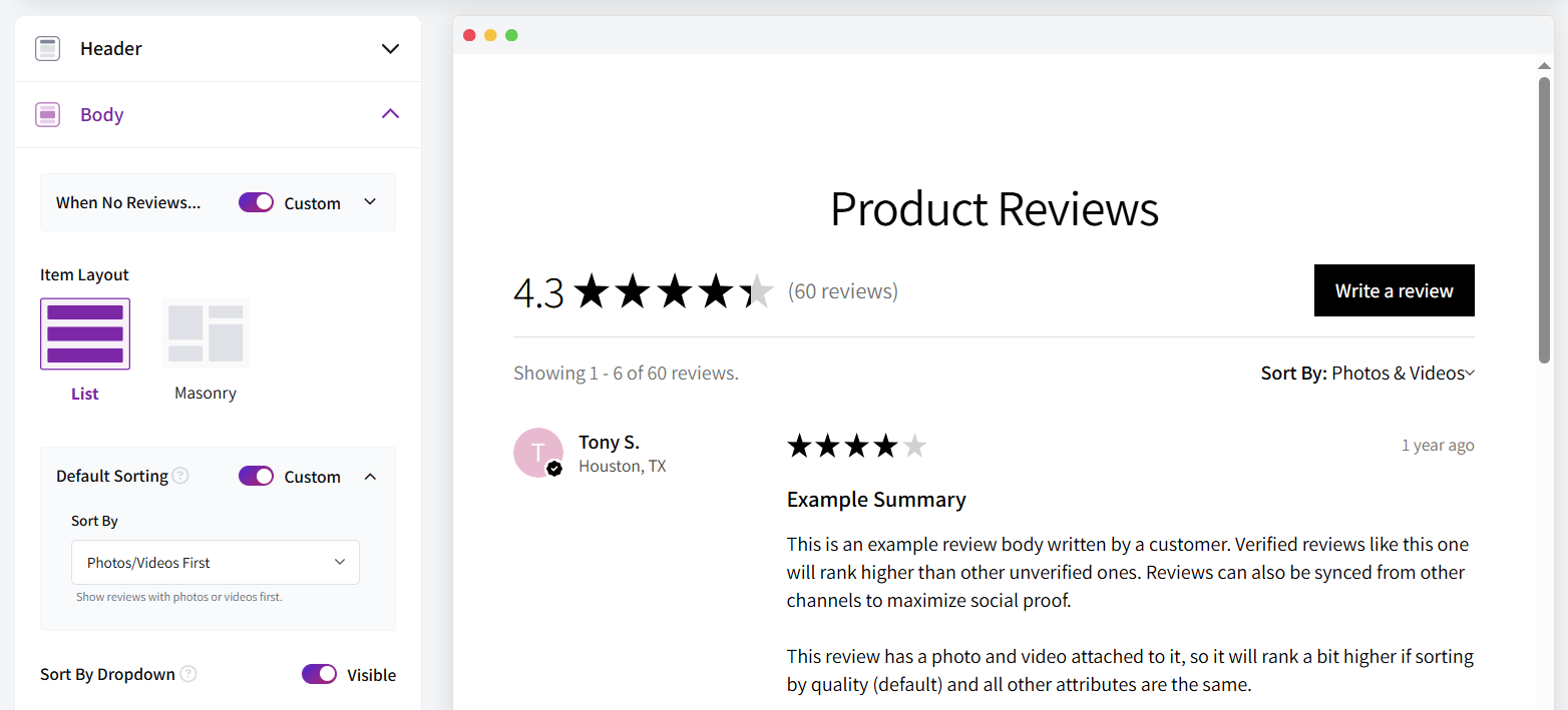 Display Sorting Display Sorting