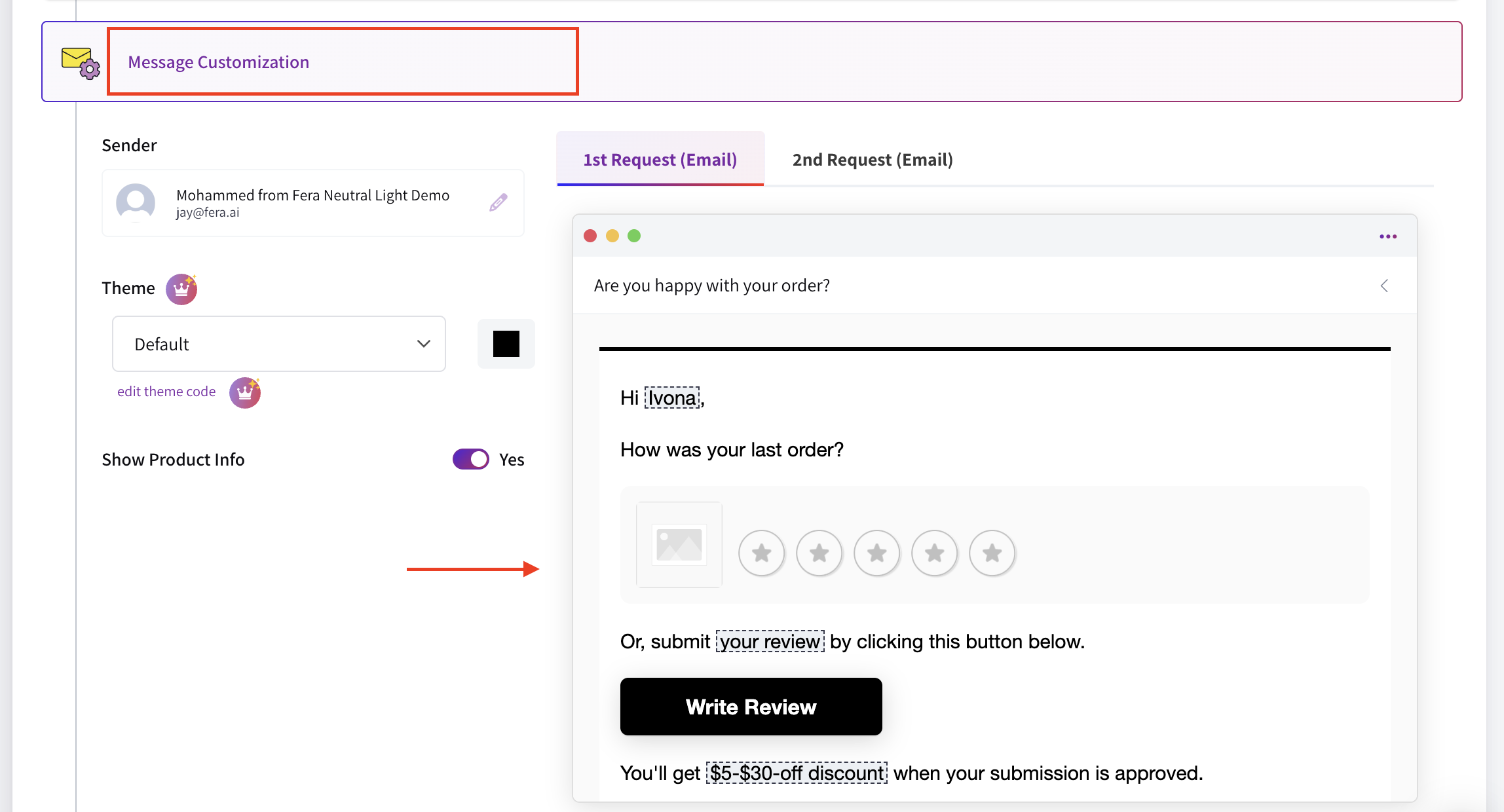 Message Customization Message Customization