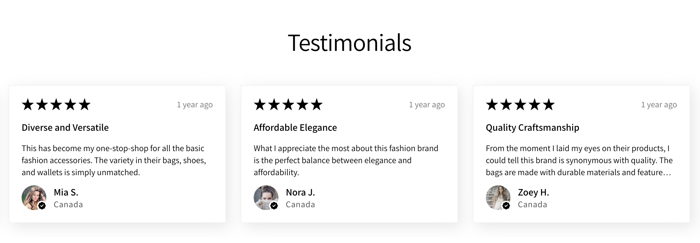 Testimonials Testimonials