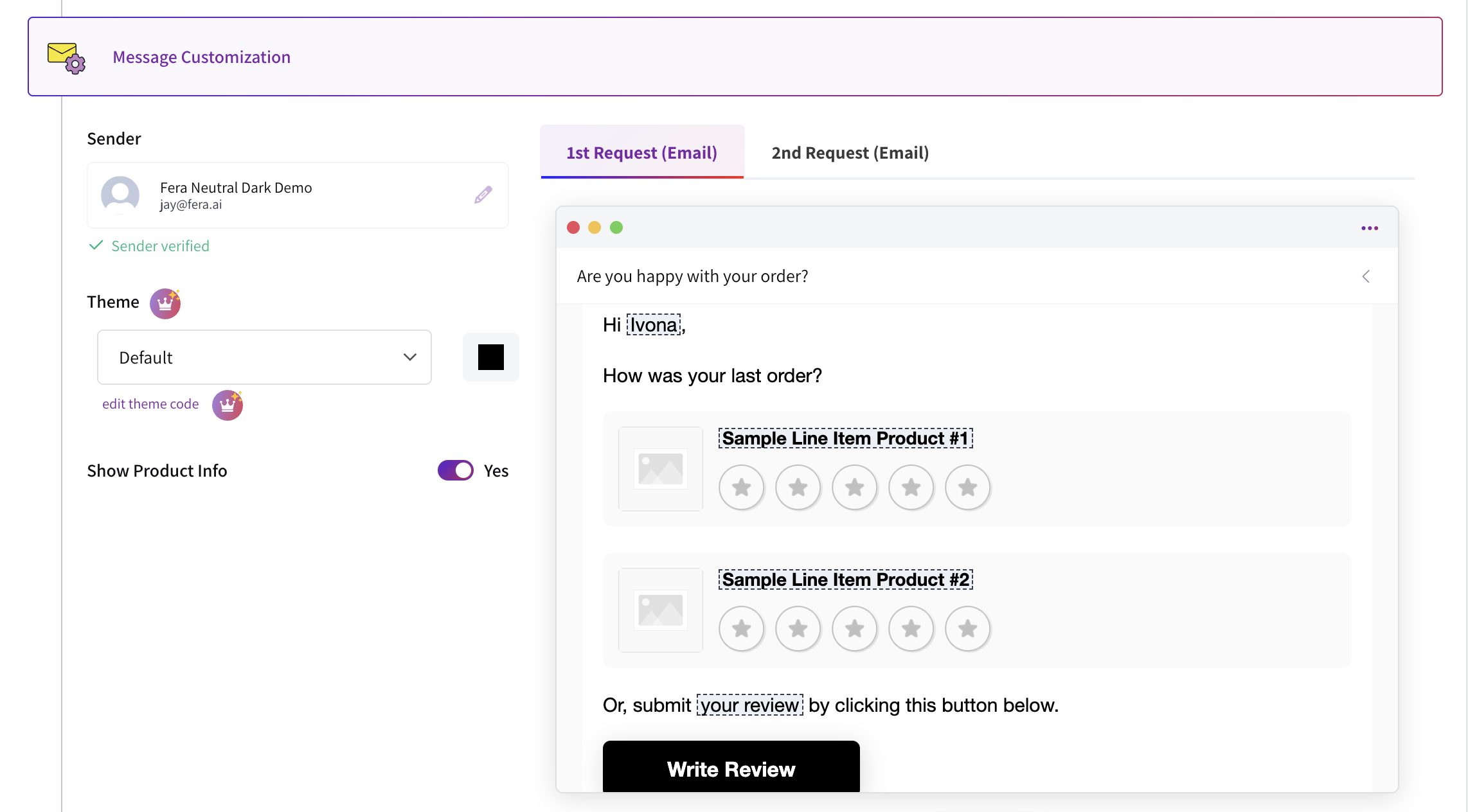 Review Request Email Review Request Email