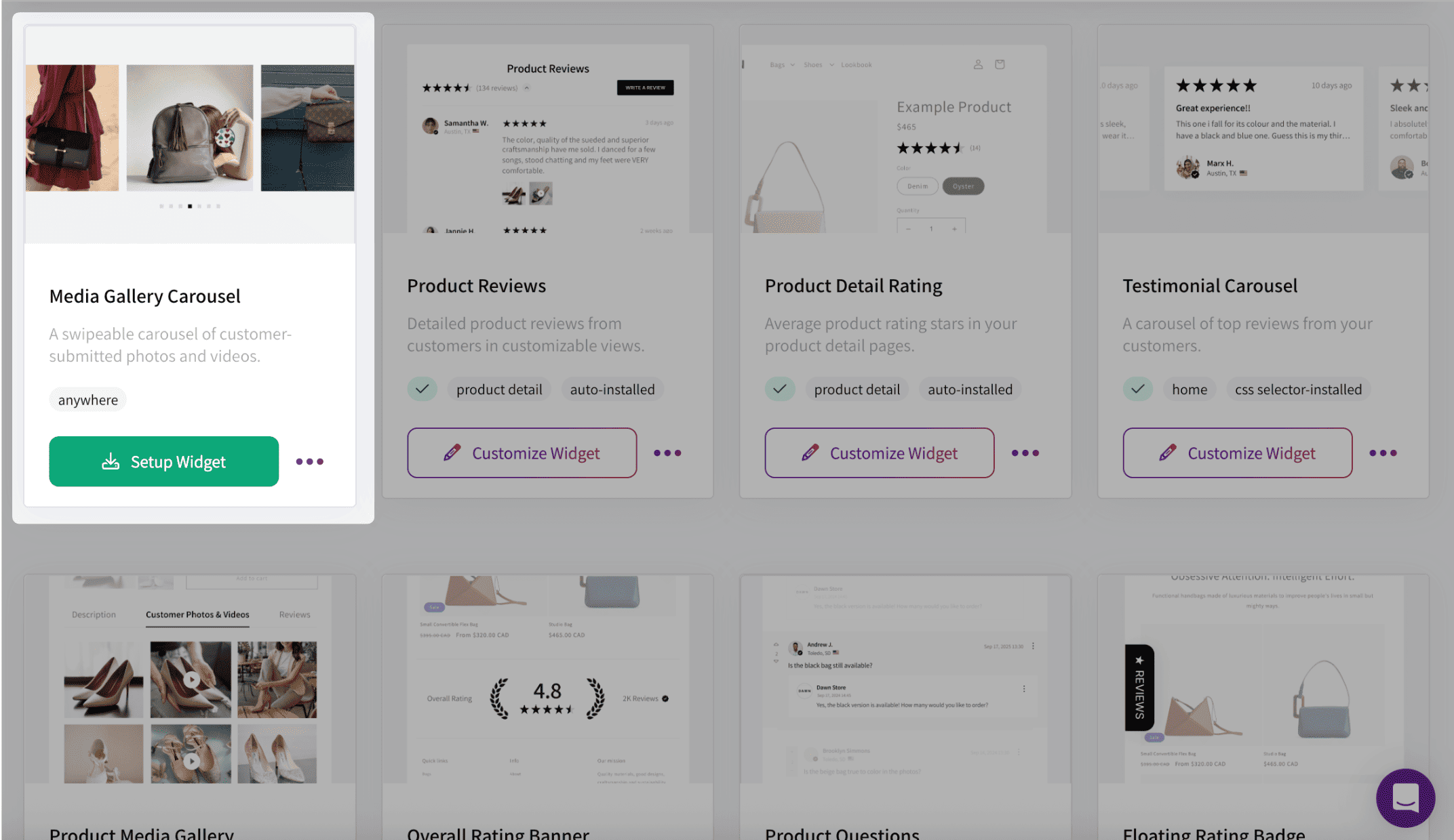 Media Carousel Gallery - Widgets