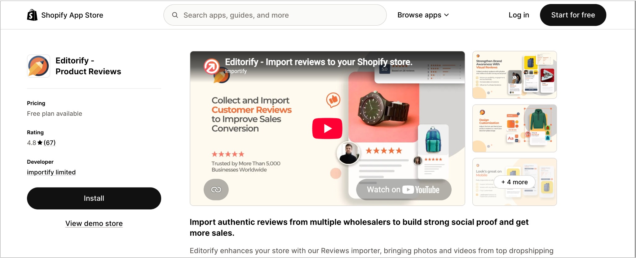 Editorify - Shopify